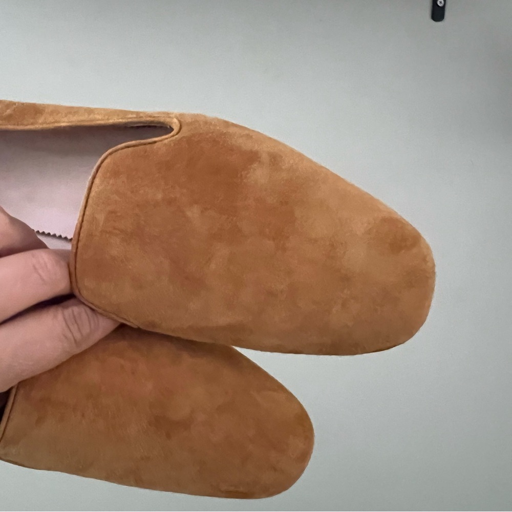 J. Crew Women's Suede Smoking Loafers in Camel - Picture 7 of 9